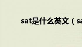 sat是什么英文（sat是什么考试）