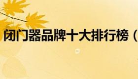 闭门器品牌十大排行榜（闭门器品牌排行榜）