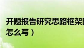 开题报告研究思路框架图（开题报告研究思路怎么写）
