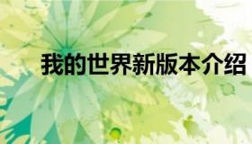 我的世界新版本介绍（我的世界新版）