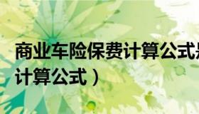 商业车险保费计算公式是什么（商业车险保费计算公式）
