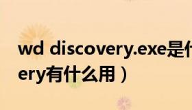 wd discovery.exe是什么软件（wd discovery有什么用）