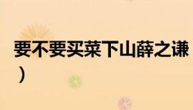 要不要买菜下山薛之谦（要不要买菜下山下载）