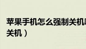 苹果手机怎么强制关机啊（苹果手机怎么强制关机）