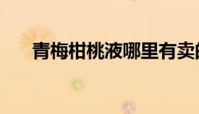 青梅柑桃液哪里有卖的（青梅柑桃液）