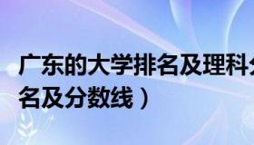 广东的大学排名及理科分数线（广东的大学排名及分数线）