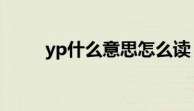 yp什么意思怎么读（yp什么意思）