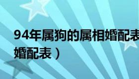 94年属狗的属相婚配表女（94年属狗的属相婚配表）