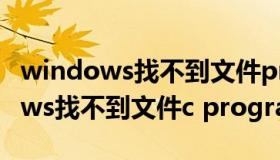 windows找不到文件programfiles（windows找不到文件c program）