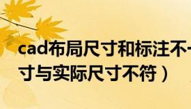 cad布局尺寸和标注不一样（cad布局标注尺寸与实际尺寸不符）
