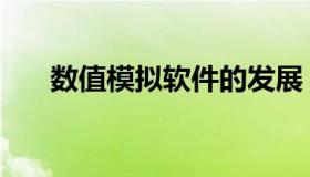 数值模拟软件的发展（数值模拟软件）