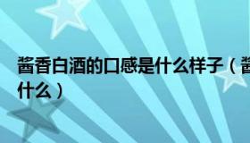 酱香白酒的口感是什么样子（酱香白酒的口感和特点分别是什么）