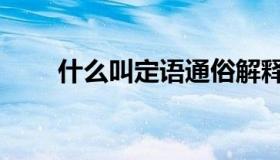 什么叫定语通俗解释（什么叫定语）