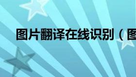 图片翻译在线识别（图片翻译在线翻译）