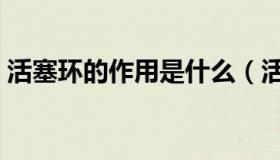 活塞环的作用是什么（活塞环的作用是什么）
