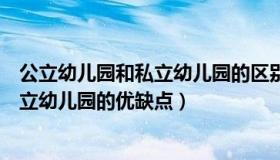公立幼儿园和私立幼儿园的区别老师待遇（公立幼儿园和私立幼儿园的优缺点）