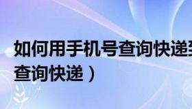 如何用手机号查询快递到哪了（如何用手机号查询快递）