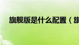 旗舰版是什么配置（旗舰版是什么意思）