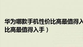 华为哪款手机性价比高最值得入手2021（华为哪款手机性价比高最值得入手）