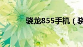 骁龙855手机（骁龙855手机）
