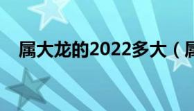 属大龙的2022多大（属大龙的今年多大）