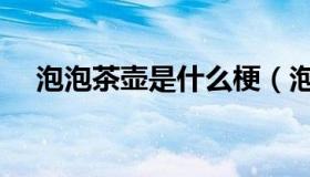 泡泡茶壶是什么梗（泡泡茶壶是什么梗）