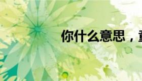 你什么意思，童芳丫头？