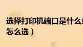 选择打印机端口是什么意思（选择打印机端口怎么选）