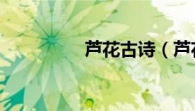 芦花古诗（芦花鞋课文）