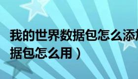 我的世界数据包怎么添加手机版（我的世界数据包怎么用）