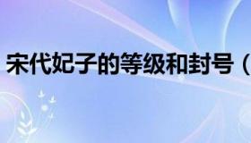 宋代妃子的等级和封号（妃子的等级和封号）