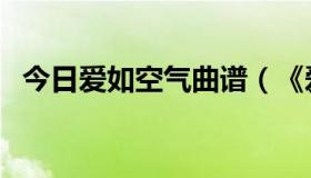 今日爱如空气曲谱（《爱如空气》的歌词）