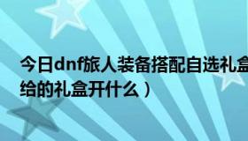今日dnf旅人装备搭配自选礼盒怎么选（DNF活跃度到100给的礼盒开什么）