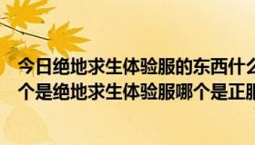 今日绝地求生体验服的东西什么时候能到正式服（这两个哪个是绝地求生体验服哪个是正服）