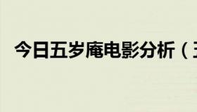 今日五岁庵电影分析（五岁庵的影片评价）