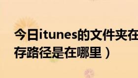 今日itunes的文件夹在哪（ituNes的文件保存路径是在哪里）