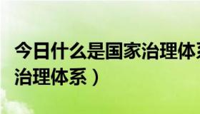 今日什么是国家治理体系的基础（什么是国家治理体系）