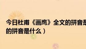 今日杜甫《画鹰》全文的拼音是什么写（杜甫《画鹰》全文的拼音是什么）