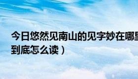 今日悠然见南山的见字妙在哪里（悠然见南山的“见”字，到底怎么读）