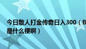 今日散人打金传奇日入300（B站的散人不说话 堪比优瓦夏是什么梗啊）