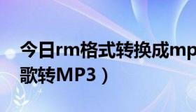 今日rm格式转换成mp4（怎么把RM格式的歌转MP3）