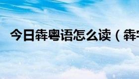 今日犇粤语怎么读（犇字粤语读音怎么读）