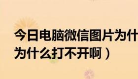 今日电脑微信图片为什么打不开啊（00271 为什么打不开啊）