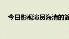 今日影视演员海清的简历（求海清简介）