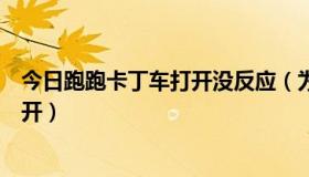 今日跑跑卡丁车打开没反应（为什么跑跑卡丁车会经常打不开）
