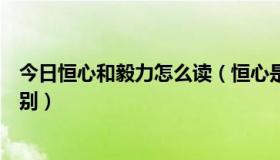 今日恒心和毅力怎么读（恒心是什么意思，与毅力有什么区别）