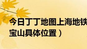 今日丁丁地图上海地铁查询（丁丁地图 上海宝山具体位置）