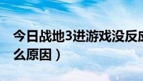 今日战地3进游戏没反应（战地三玩不了是什么原因）