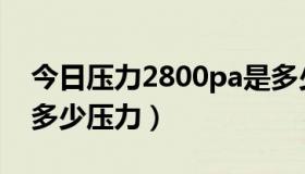 今日压力2800pa是多少公斤（2800pa等于多少压力）