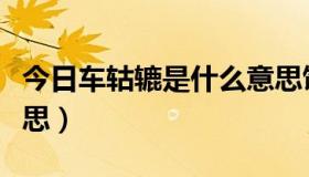 今日车轱辘是什么意思饭圈（车轱辘话什么意思）